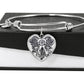 Sample Heart Bangle - Transparent Elephant