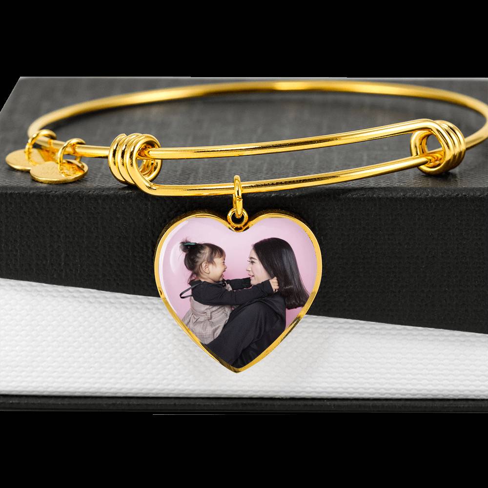 Sample Heart Bangle - Mom & Daughter