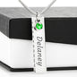 Birthstone Name Tag Necklace
