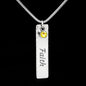 Birthstone Name Tag Necklace