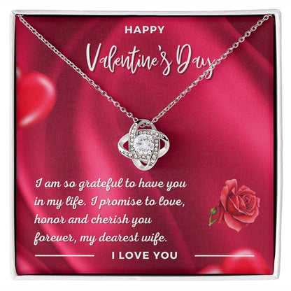 Carlos to Brittany Gredler Love Knot Necklace Silver