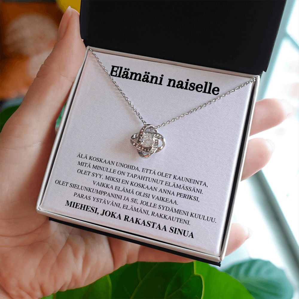 Nicola to Sonja - Rakkauden solmu -kaulakoru – Elämäni naiselle – Älä koskaan unohda