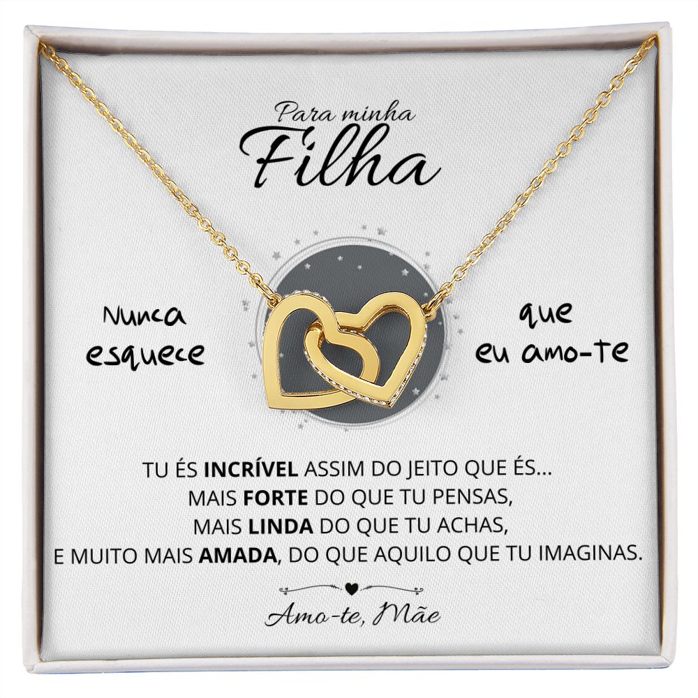 Nicolas  - Diana Colar Amor Fusional - Para minha filha - Amo-te, Mãe