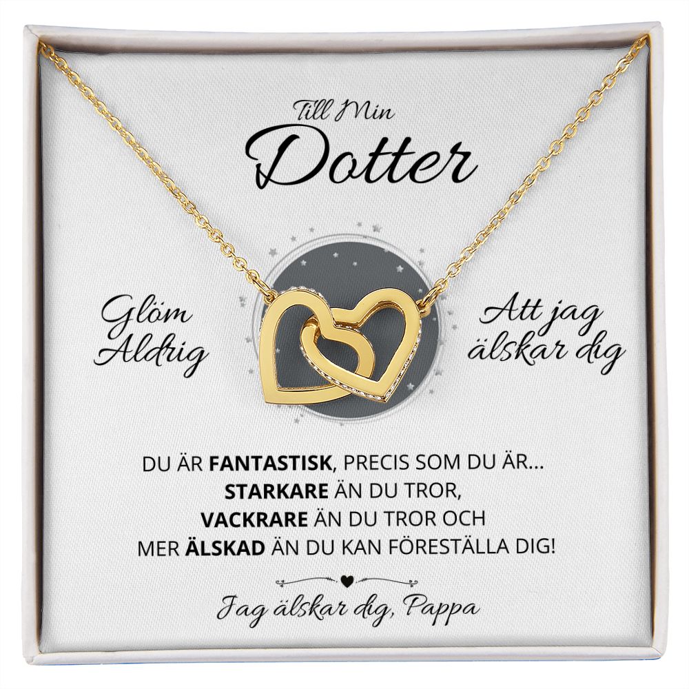 Nicola - Sebila Halsband med hjärta - Till Min Dotter - Pappa