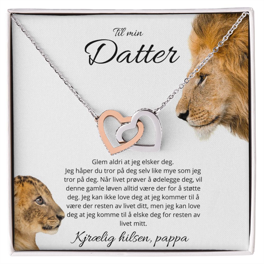 Nicolas to Jan Marcinek Fusjonell Kjærlighet" Halskjede - Til min datter - Kjærlig hilsen, pappa