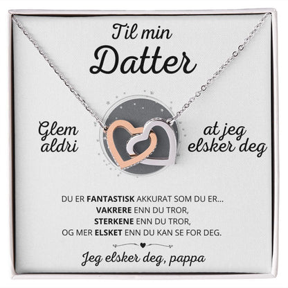 Nicolas to Julie Hall Fusjonell Kjærlighet" Halskjede - Til min datter - Jeg elsker deg, pappa