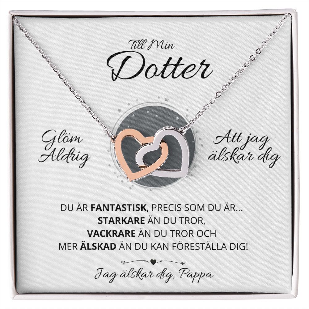 Nicola - Sebila Halsband med hjärta - Till Min Dotter - Pappa
