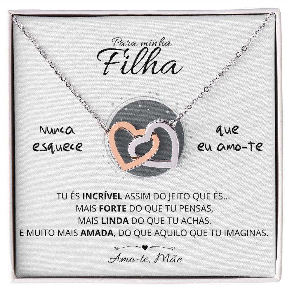 Nicolas  - Diana Colar Amor Fusional - Para minha filha - Amo-te, Mãe