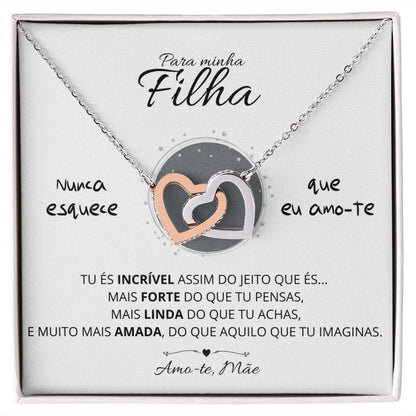 Nicolas  - Diana Colar Amor Fusional - Para minha filha - Amo-te, Mãe
