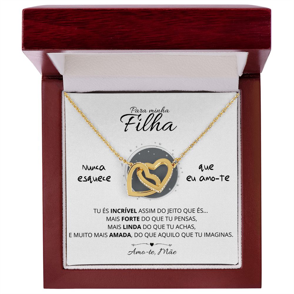 Nicolas  - Diana Colar Amor Fusional - Para minha filha - Amo-te, Mãe