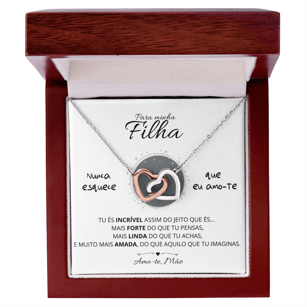 Nicolas  - Diana Colar Amor Fusional - Para minha filha - Amo-te, Mãe