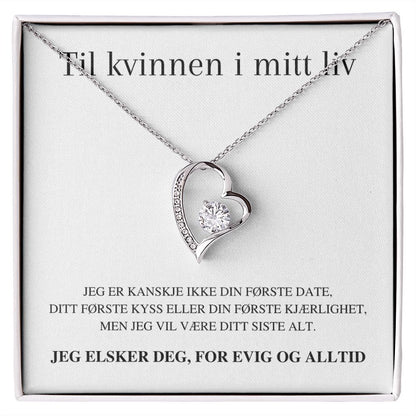 Nicolas to Jan Marcinek Evig Kjærlighet" Halskjede - Til kvinnen i mitt liv - Jeg elsker deg, for evig og alltid